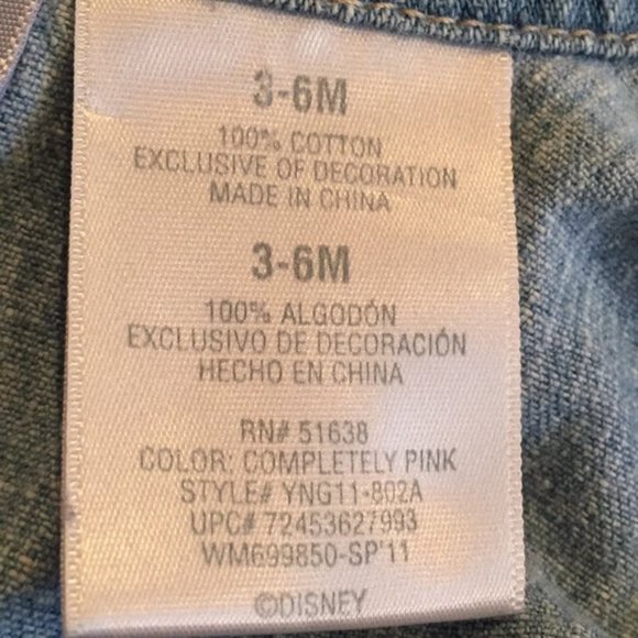 Vintage Disney Jacket and Pants Denim, 100% Cotton Aristocats Infant 3-6 Months - Picture 5 of 13